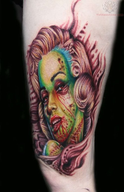Zombie Marilyn Monroe Tattoo