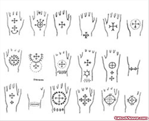 African Hand Tattoos Designs