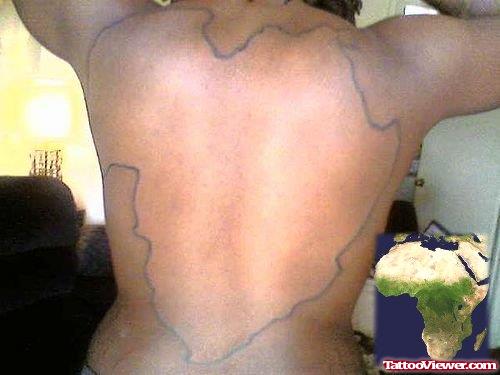 African Tattoo On Back Body