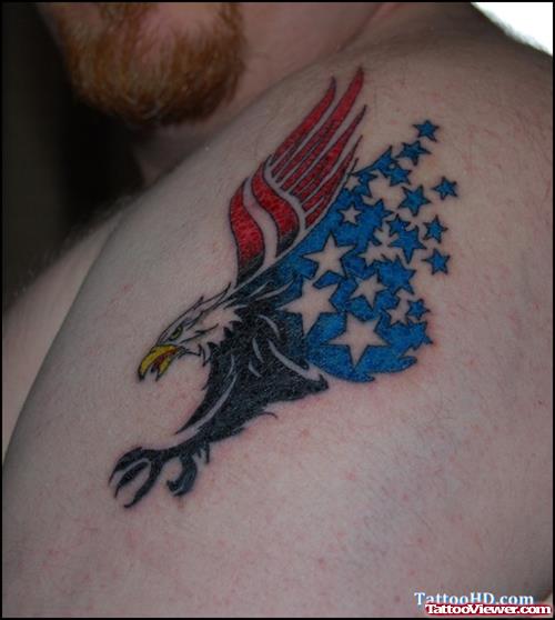 African Eagle Tattoo On Shoulder