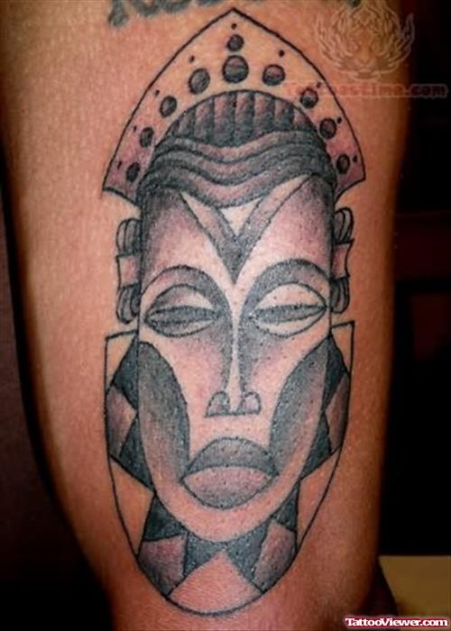 African Mask Tattoo
