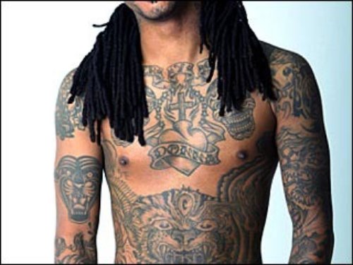 African Tattoo On Guy full Body