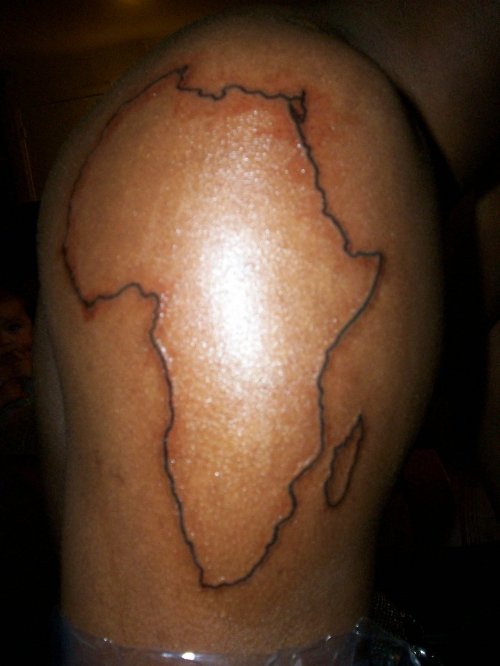 Awesome African Tattoo On Right Half Sleeve