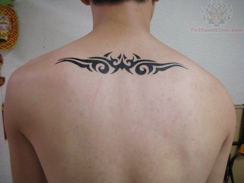 Tribal Airbrush Upperback Tattoo