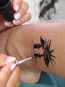 Airbrush Tattoo On Ankle