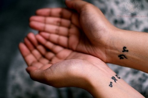 Alibata Tattoos On Wrists