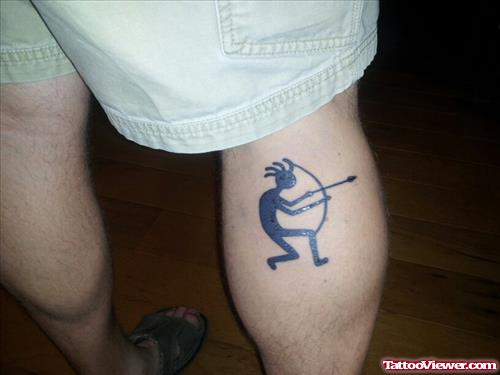 Archery Koko Alien Tattoo On Back Leg