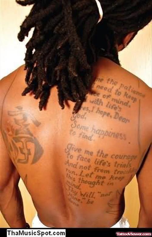 Lil Wayne infamous Alien Tattoo