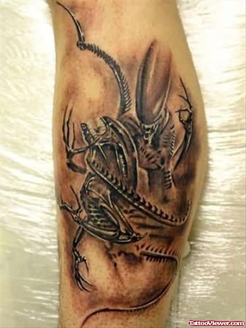 Terrifying Alien Tattoo