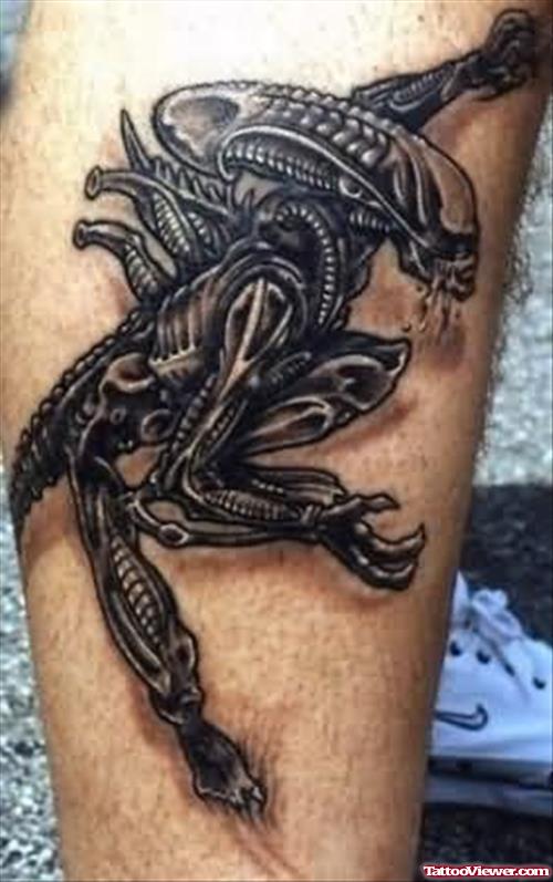 Black Noxious  Alien Tattoo