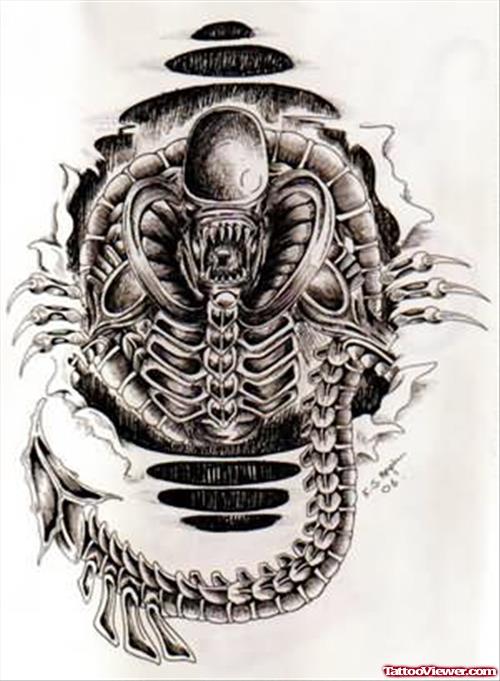 Alien Art Designs For tattoo