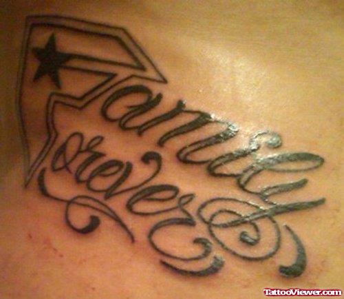 Family Forever Ambigram Tattoo