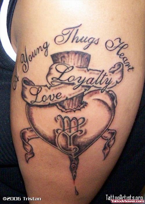 A Yong Things Heart - Love Loyalty Ambigram Tattoo