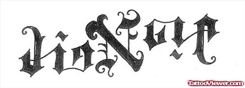 Wonderful Ambigram Tattoo Design