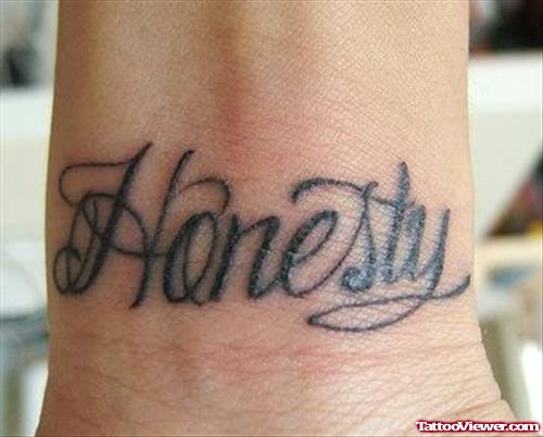 Honesty Ambigram Tattoo