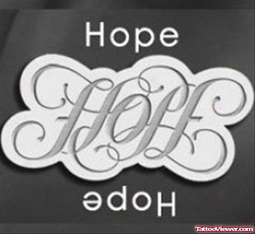 Hope Ambigram Tattoo Design