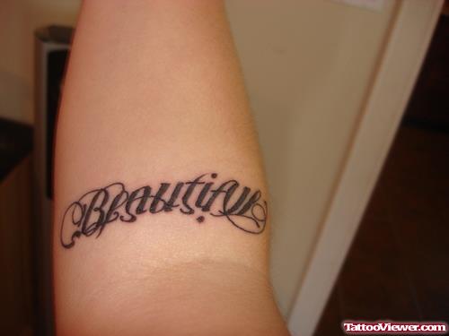 Amazing Ambigram Tattoo On Arm