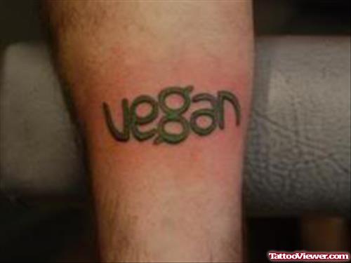 Vegan Ambigram Tattoo