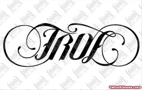 True Love Ambigram Tattoo Design