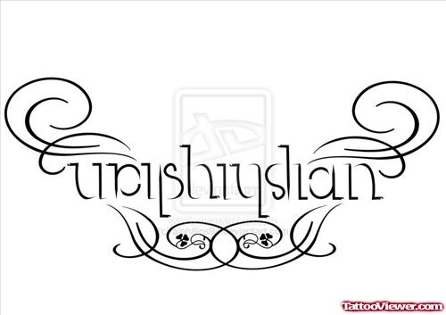Simple Ambigram Tattoo Design