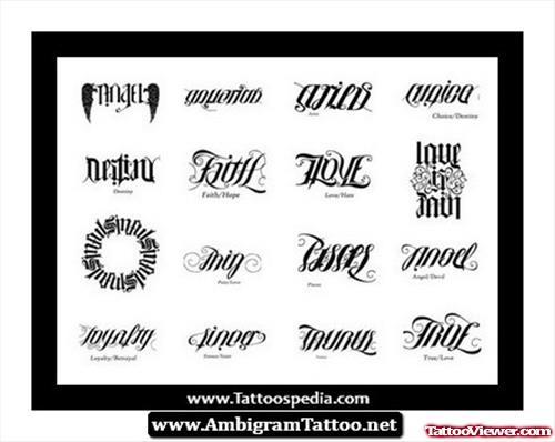 Free Ambigram Tattoos Designs