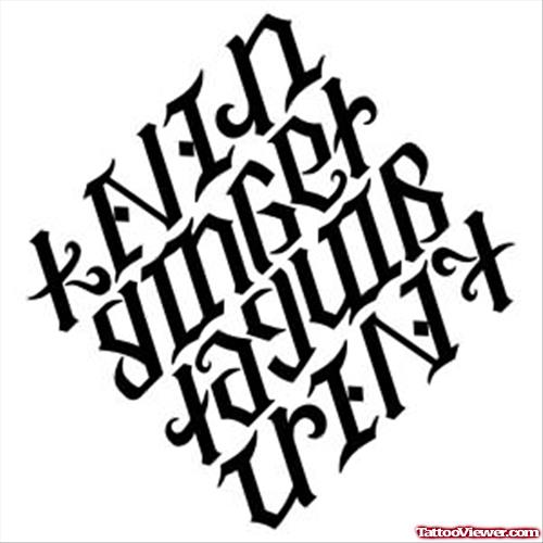Awesome Ambigram Tattoo Design
