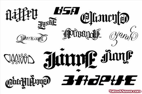 Ambigram Word Tattoo Designs