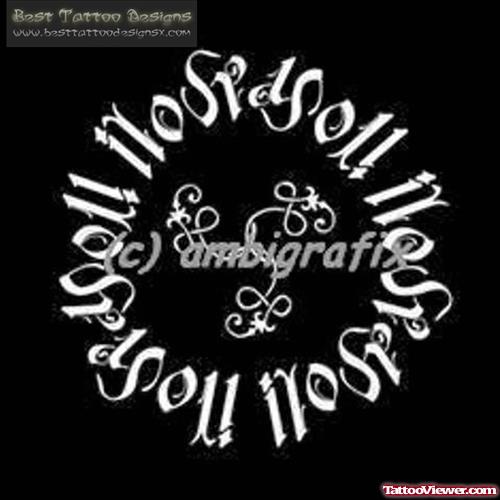 Ambigram Circle Tattoo Design