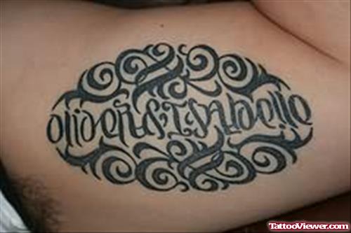 Ambigram Attractive Design Tattoo