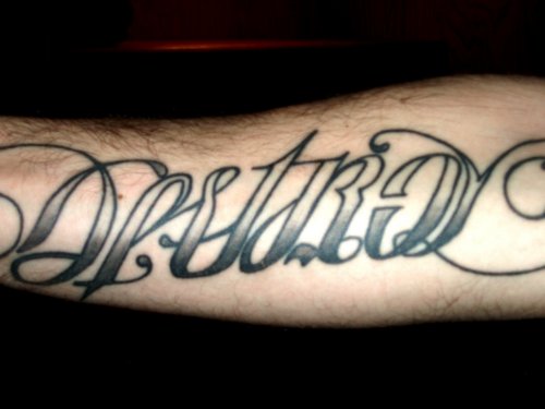 Destroy Ambigram Tattoo