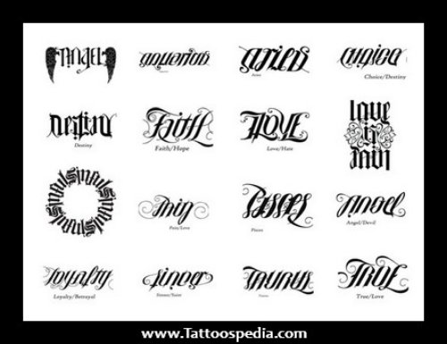 Unique Ambigram Tattoos Design