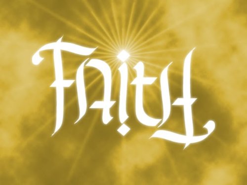 Amazing Faith Ambigram Tattoo Design