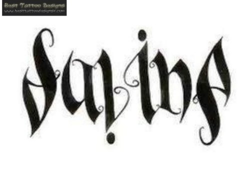 Great Ambigram Tattoo Design