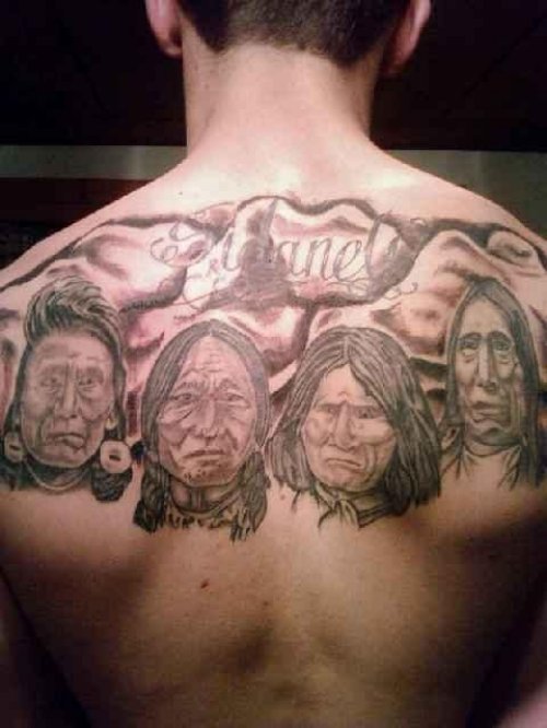 Man Upperback American Tattoos
