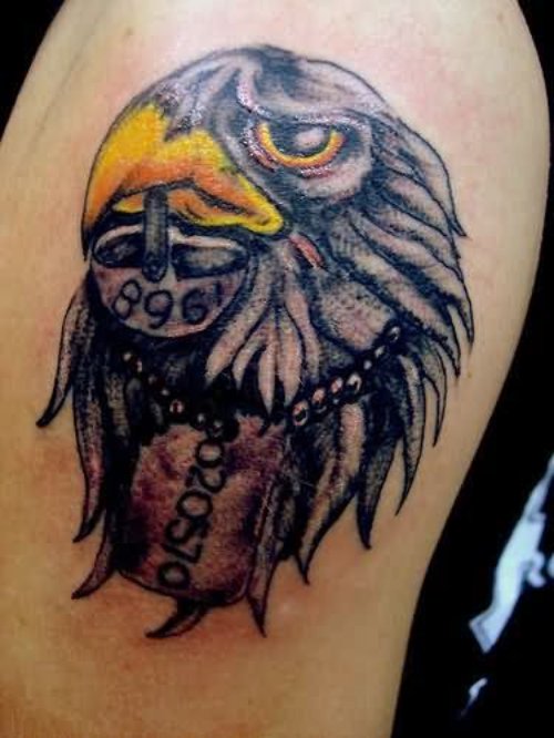 Native American Eagle Head Tattoo
