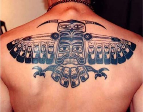 Upperback Aztec Tattoo For Men