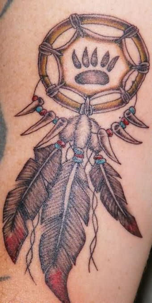 Dreamcatcher Native American Tattoo On Sleeve
