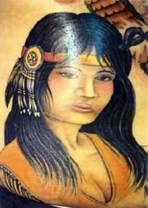 Beautiful Native American Girl Tattoo