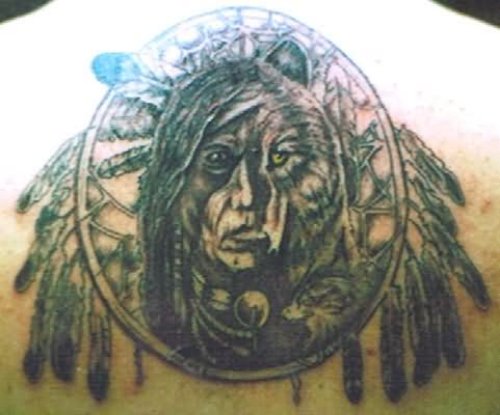 Upperback Native American Tattoo