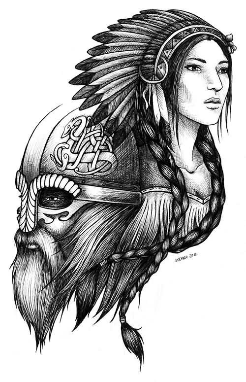 Awesome Native American Tattoos Design