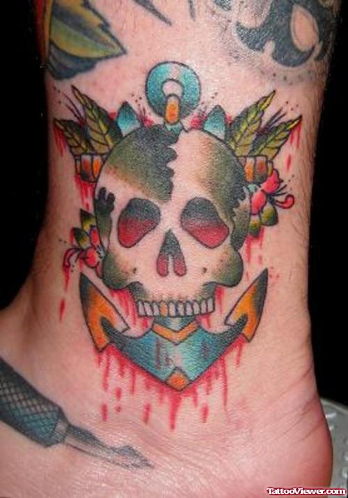 Skull And Anchor Tattoo