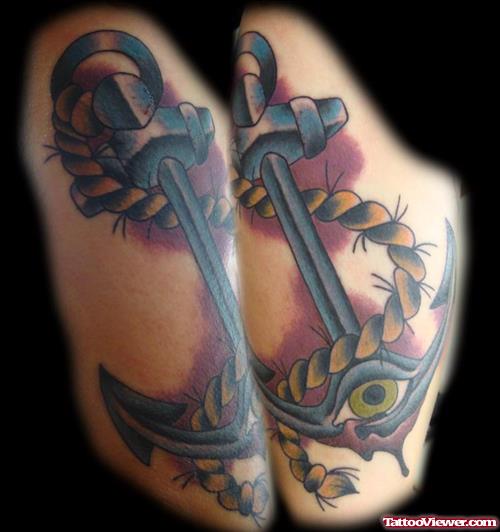 Rope and Eyed Anchor Tattoo
