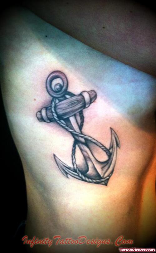 Rib Anchor Tattoo