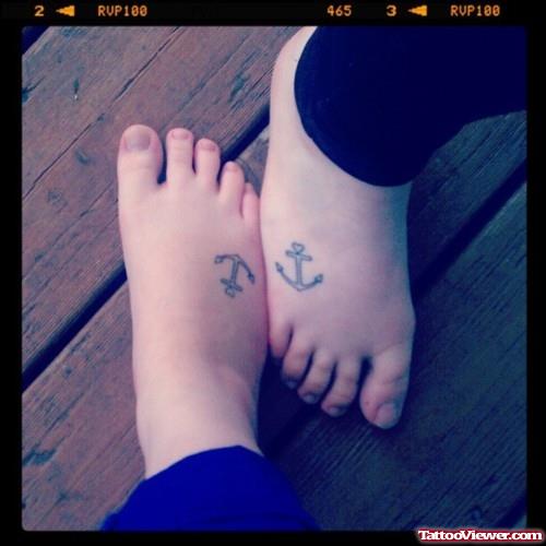 Awesome Anchor Tattoos On Feet