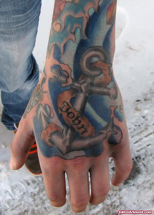 Left Hand Anchor Tattoo