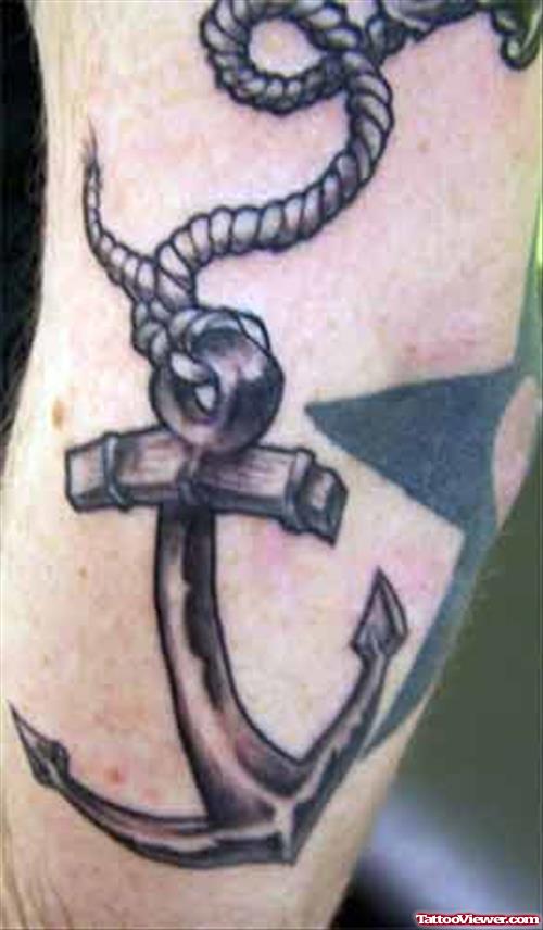 Anchor Tattoo With Rope Military Tattoo