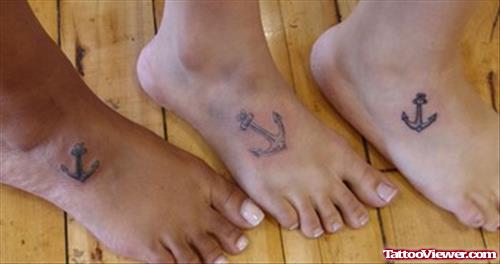 Anchor Tattoos On Feet