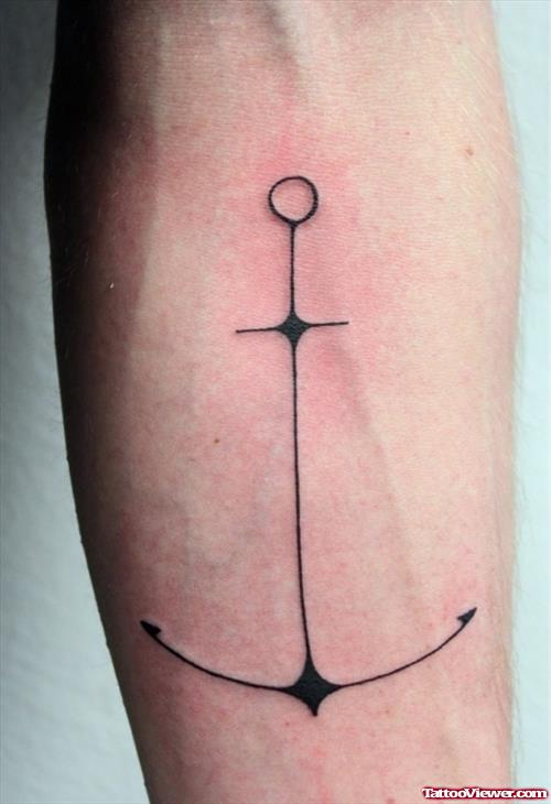 Anchor Tattoo On Left Forearm