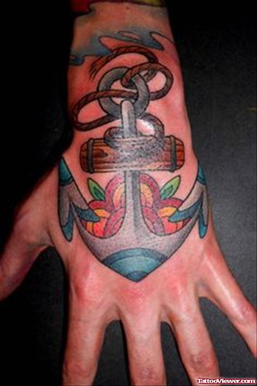 Amazing Left Hand Anchor Tattoo