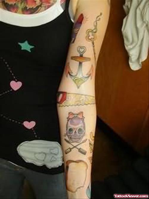 Anchor Tattoo Design On Arm